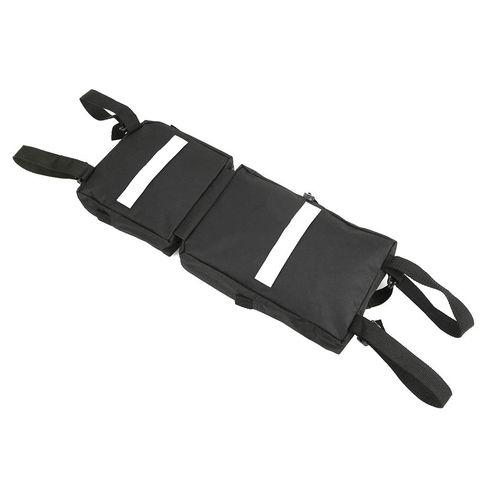 600D Oxford Cloth ATV Storage Bag - Waterproof & Wear-Resistant Motorcycle Saddle Bag for Outdoor Riding, Snowmobile & Off-Road Adventures (Black) | Perfect for ATV Accessories, Hunting Gear & Camping Equipment Storage
