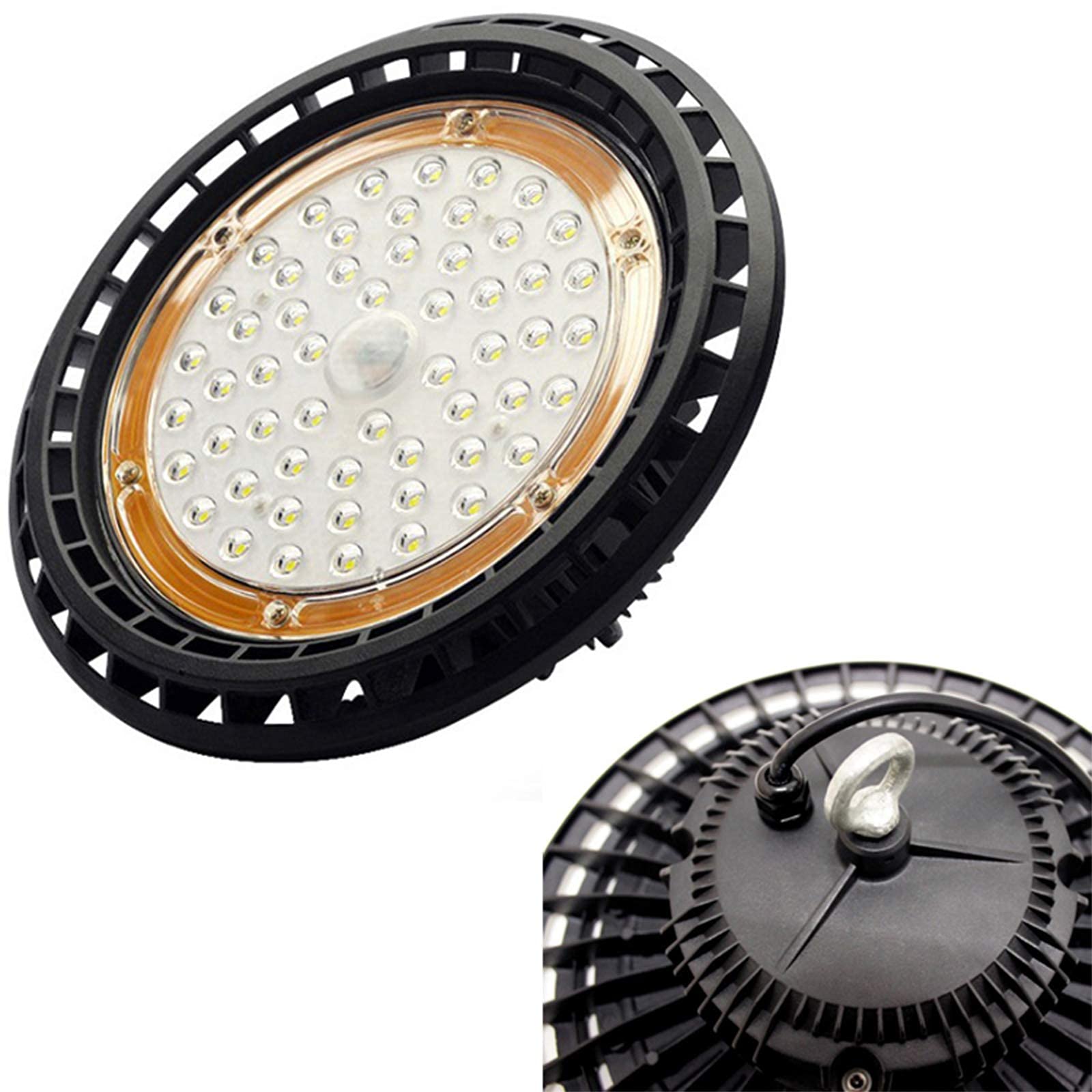 100W UFO LED Grow Light with 140 Full Spectrum LEDs, IP65 Waterproof & Heat Dissipation - Indoor/Outdoor Plant Growing Lamp for Vegetables, Fruits, Flowers - Perfect for Greenhouses, Hydroponics & Home Gardens