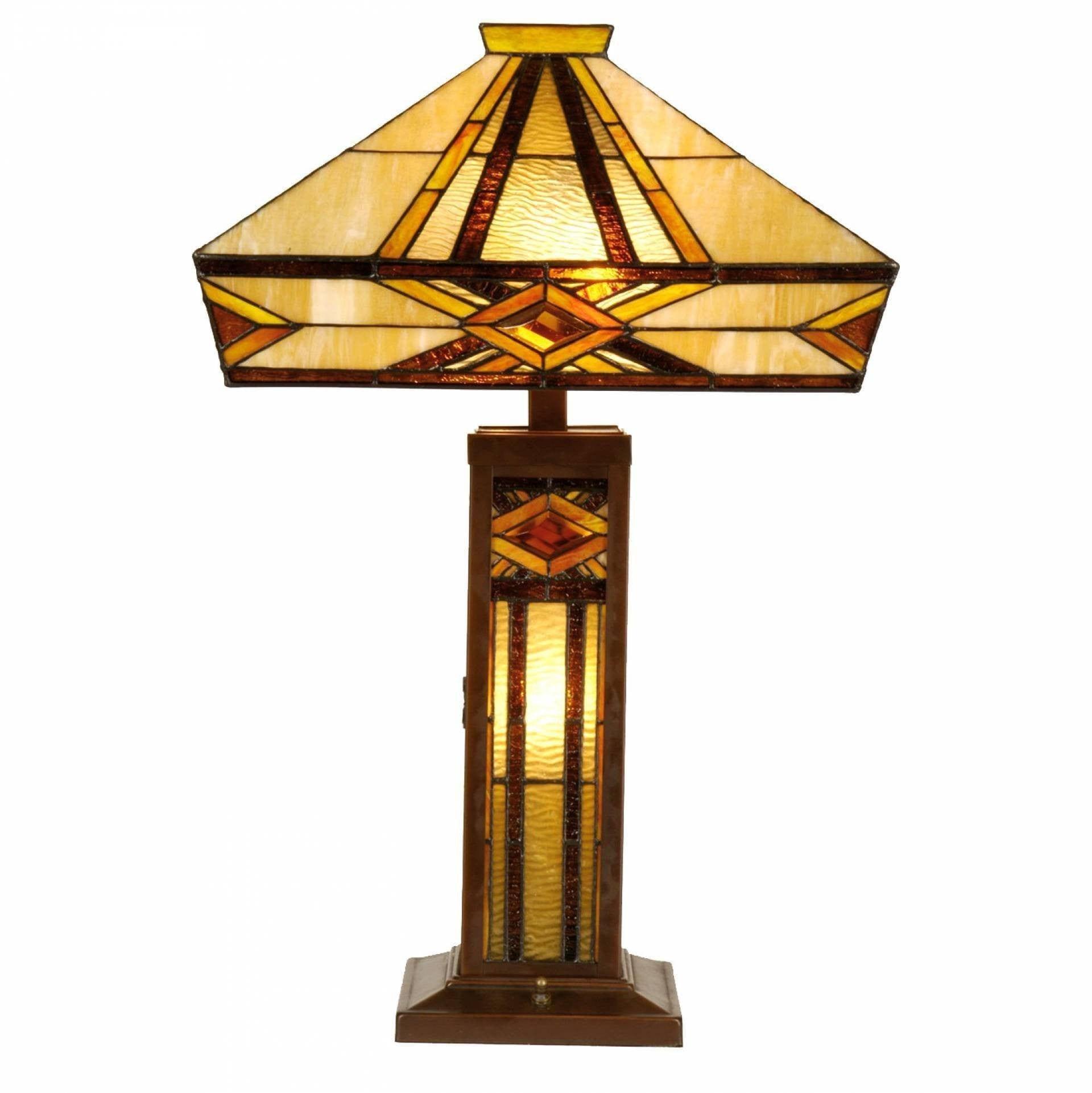 Brunswick Tiffany Table Lamp - Handcrafted Stained Glass Lighting for Home & Office Decor | Perfect for Living Room, Bedroom, or Study
