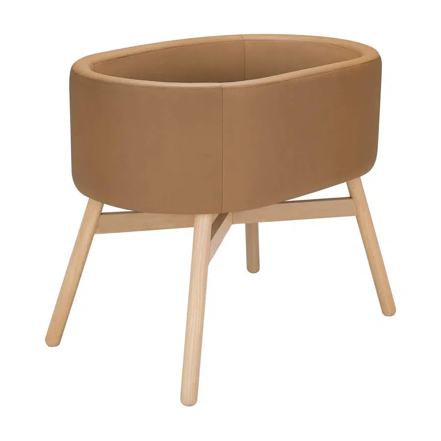 Babyletto Capsule Bassinet in Camel - Portable & Lightweight Baby Crib for Newborns | Perfect for Nursery, Bedroom & Travel Use