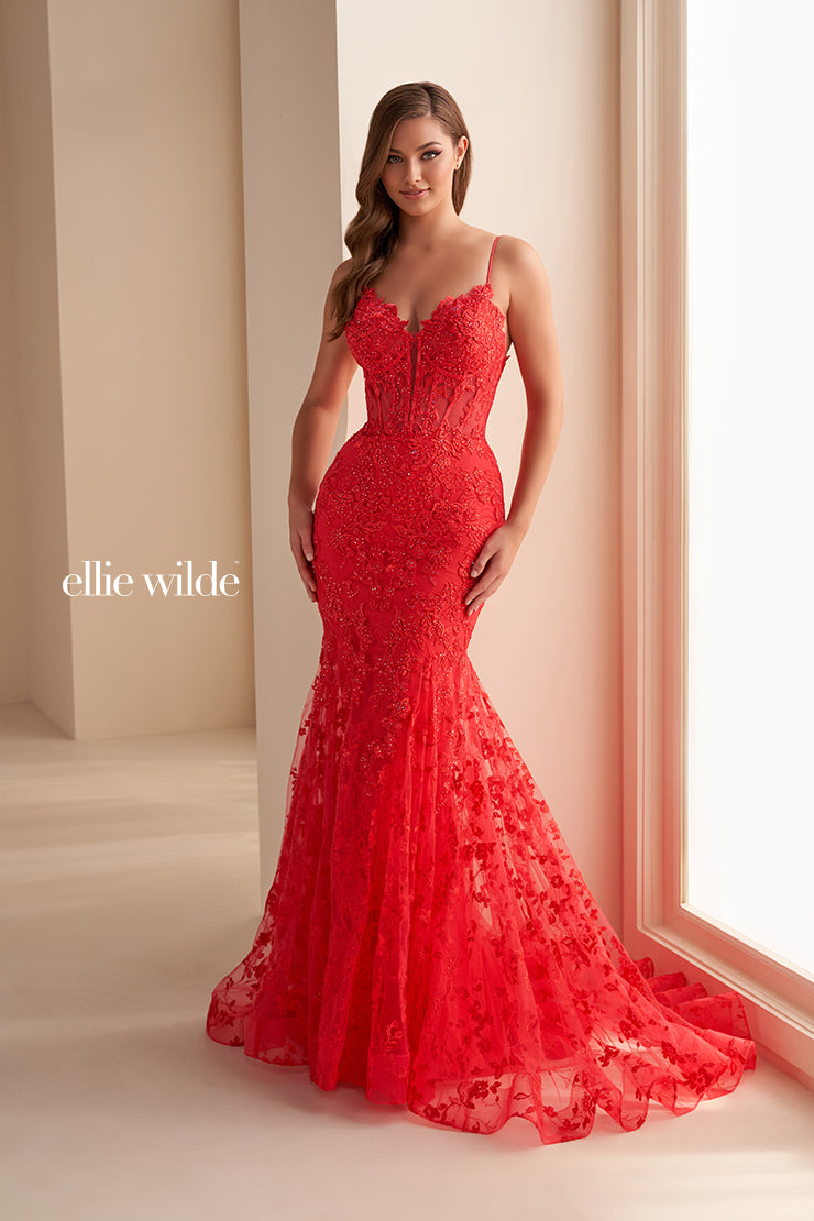 Ellie Wilde EW36008 Elegant Prom Dress - Perfect for Homecoming, Formal Dances & Special Occasions