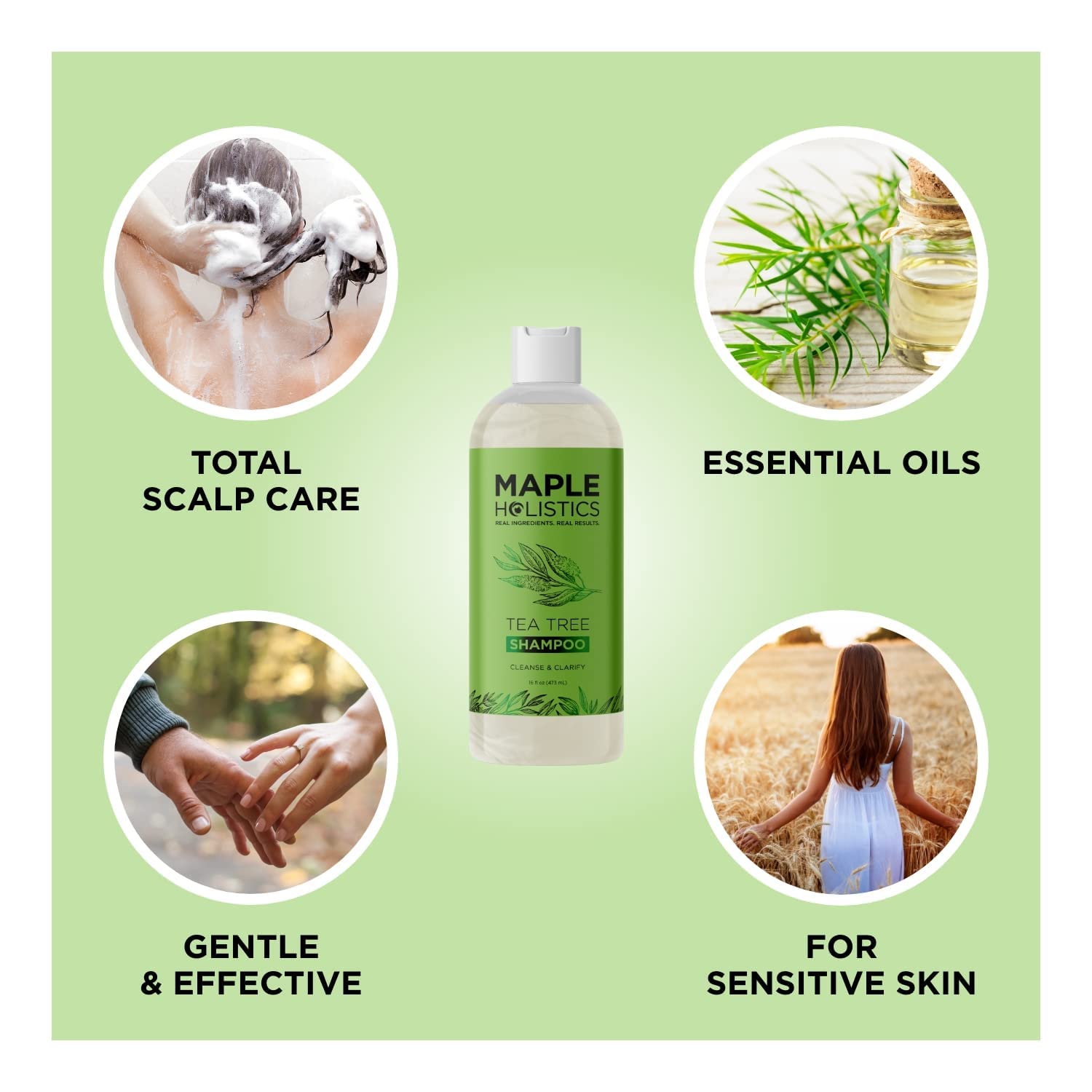 Tea Tree Oil Shampoo & Body Wash Set - Deep Cleansing for Dry & Oily Skin & Hair with Essential Oils | Refreshing Shower Routine for Men & Women | Perfect for Daily Aromatherapy & Scalp Care