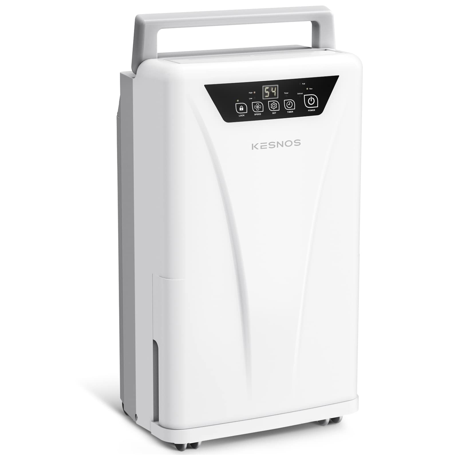 Kesnos 2500 Sq Ft Dehumidifier for Home Basement - 34 Pint Energy Efficient with Drain Hose & Water Tank - 24H Timer Auto Defrost - Perfect for Bedroom Office RV Laundry Room Storage Areas
