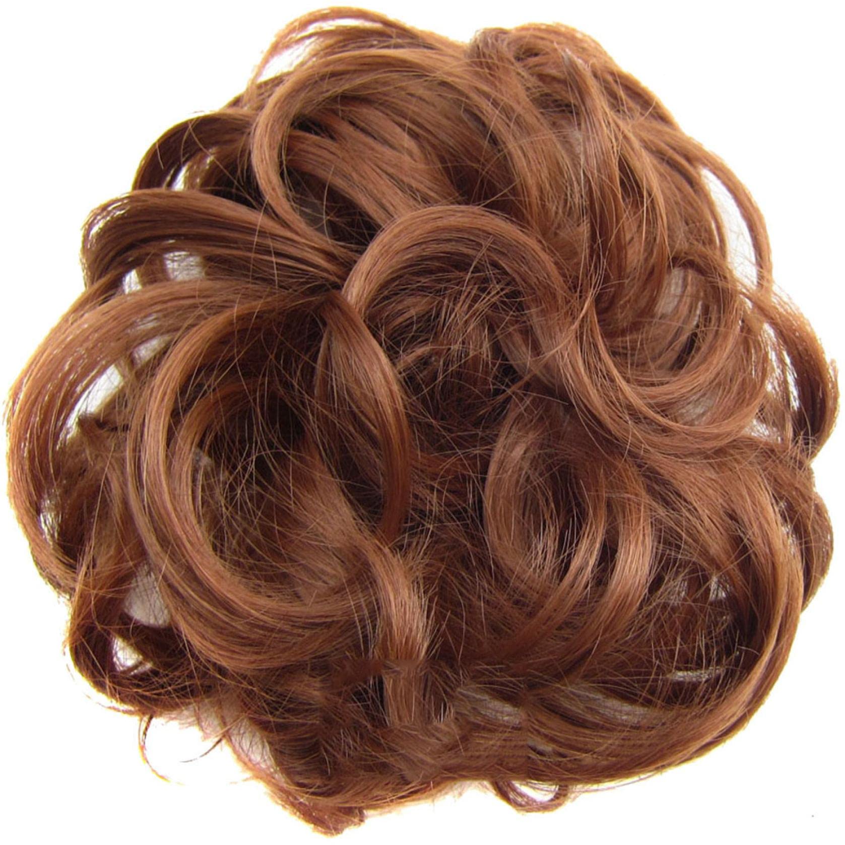 Alalaso Women's Curly Messy Bun Hair Extensions - Synthetic Tousled Updo Ponytail Hairpieces with Scrunchies for Everyday & Party Hairstyles