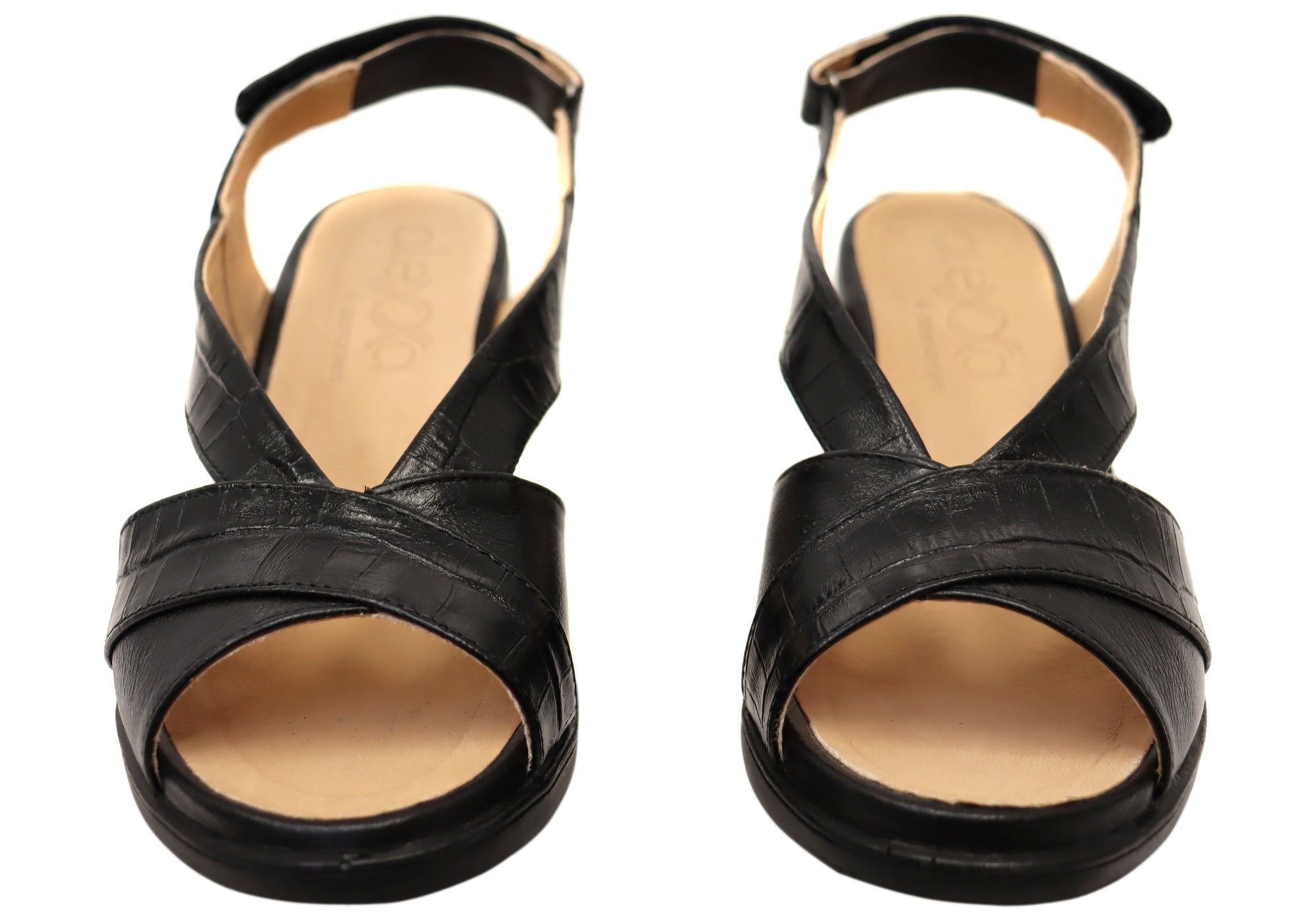 Opananken Raquel Women's Comfortable Leather Mid Heel Sandals - Stylish & Supportive for Work, Party & Summer Outings