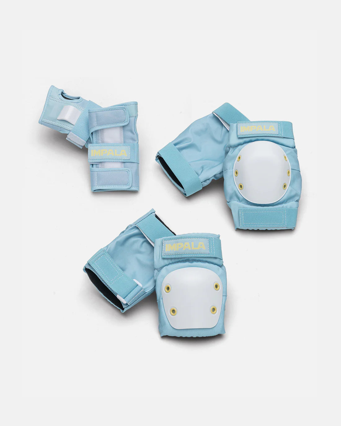 Impala Protective Gear Set - Sky Blue & Yellow - Safety Equipment for Roller Skating, Skateboarding & Scooter Riding