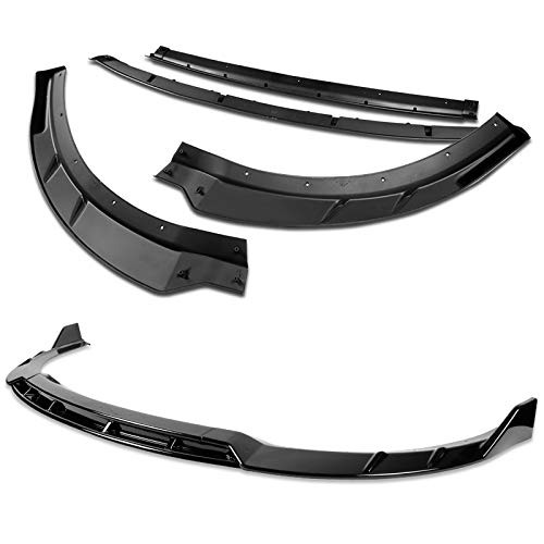 HYPERSPEED Front Bumper Spoiler Lip + Side Skirt Extension Rocker Panel Splitter Diffuser ABS for Dodge Charger 2015-2021 - Black Car Body Kit (86