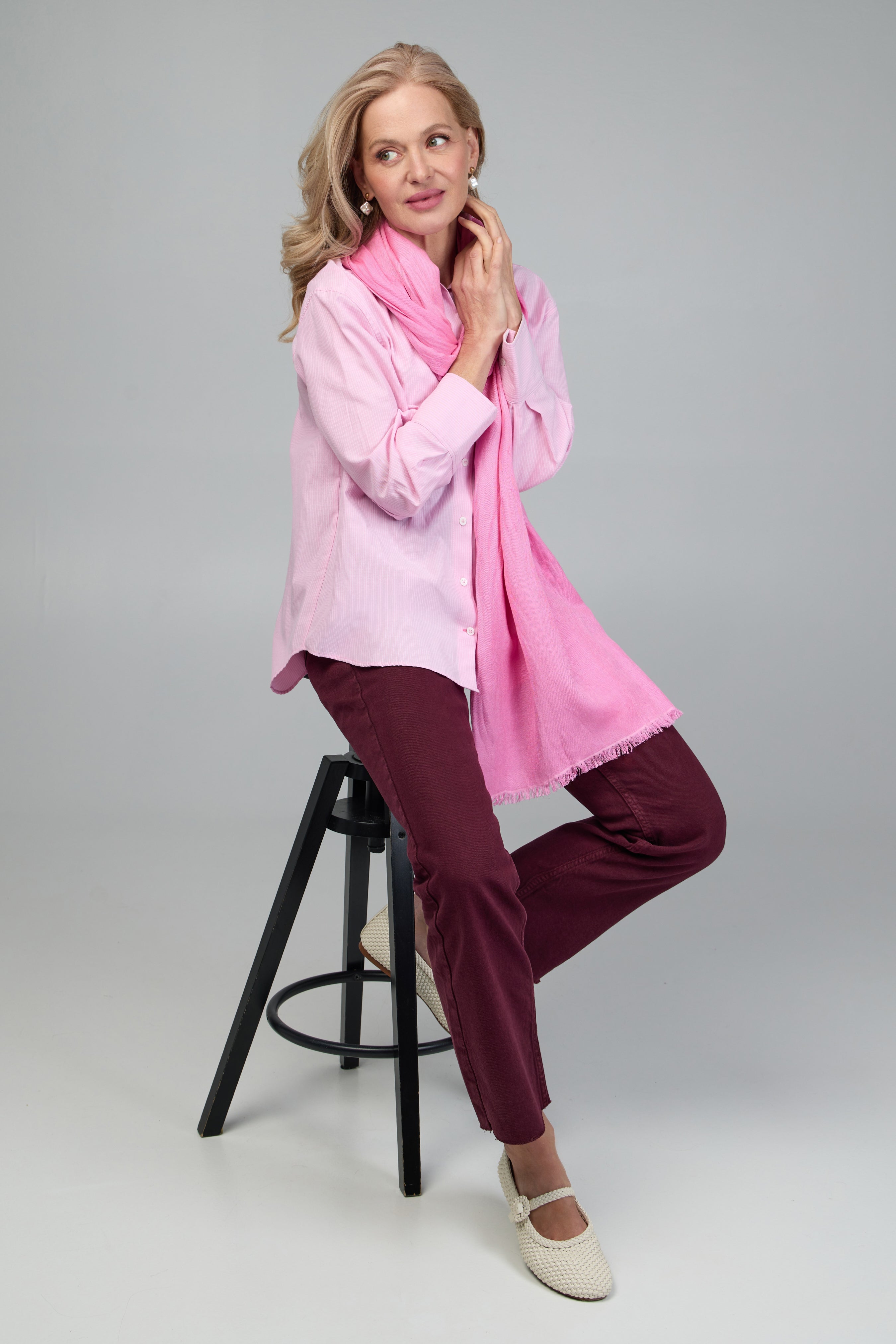 Luxury Fringed Cashmere Scarf for Women - Soft Winter Wrap Shawl - Perfect for Cold Weather, Office & Evening Outfits