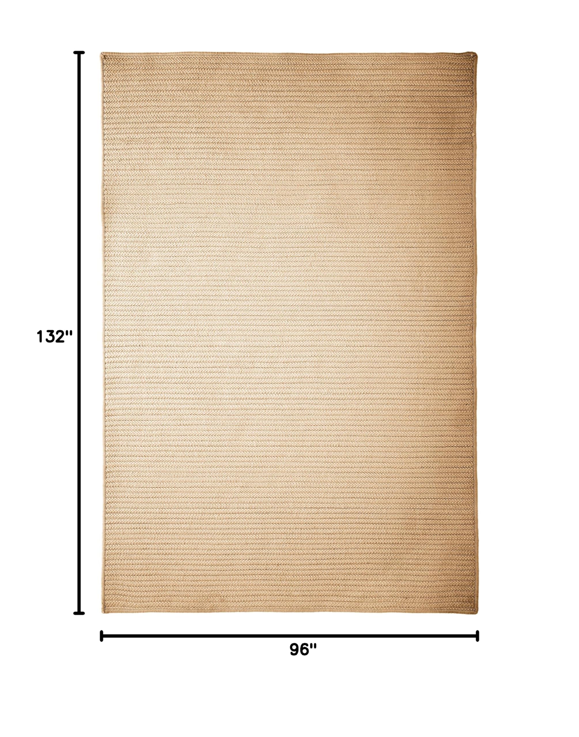 Simply Home Solid Area Rug 8x11 Cuban Sand - Soft Living Room Rug for Home Decor, Bedroom Carpet, Office Floor Mat