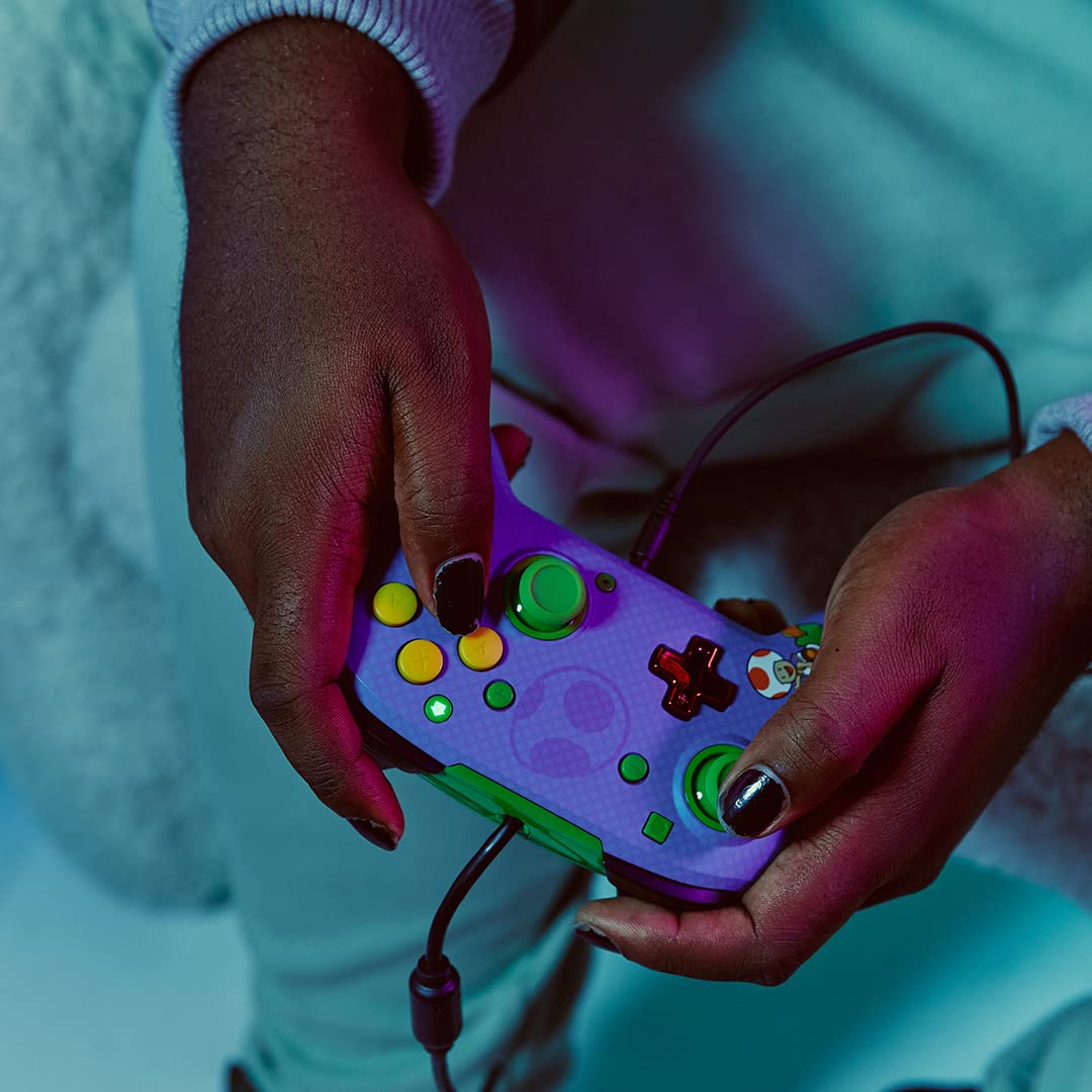 Official Nintendo Licensed PDP Switch Rematch Wired Controller for TOAD & YOSHI - Customizable Buttons, Sticks, Triggers & Paddles - Ergonomic Design for Comfortable Gaming - Perfect for Super Mario, Smash Bros & Multiplayer Gaming Sessions