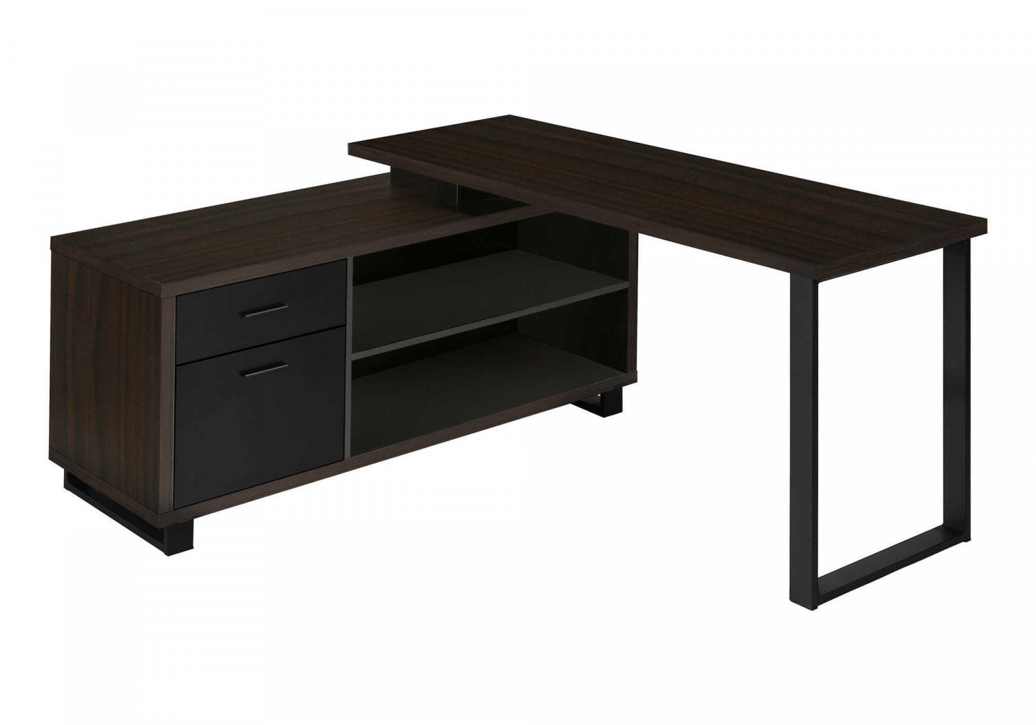 Runo Desk - Espresso Brown Home Office Desk for Small Spaces | Modern Writing & Computer Desk for Work or Study | Perfect for Apartments, Dorms & Workspaces