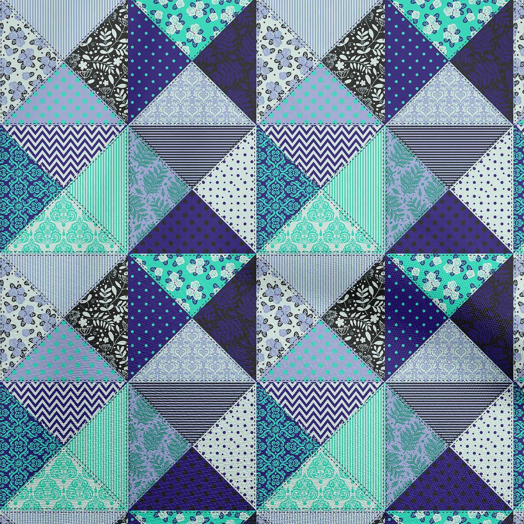 oneOone Polyester Spandex Light Blue Printed Quilting Fabric - 56 Inch Wide Soft Stretch Craft Material for Sewing, Patchwork & DIY Projects | Perfect for Quilts, Apparel & Home Decor