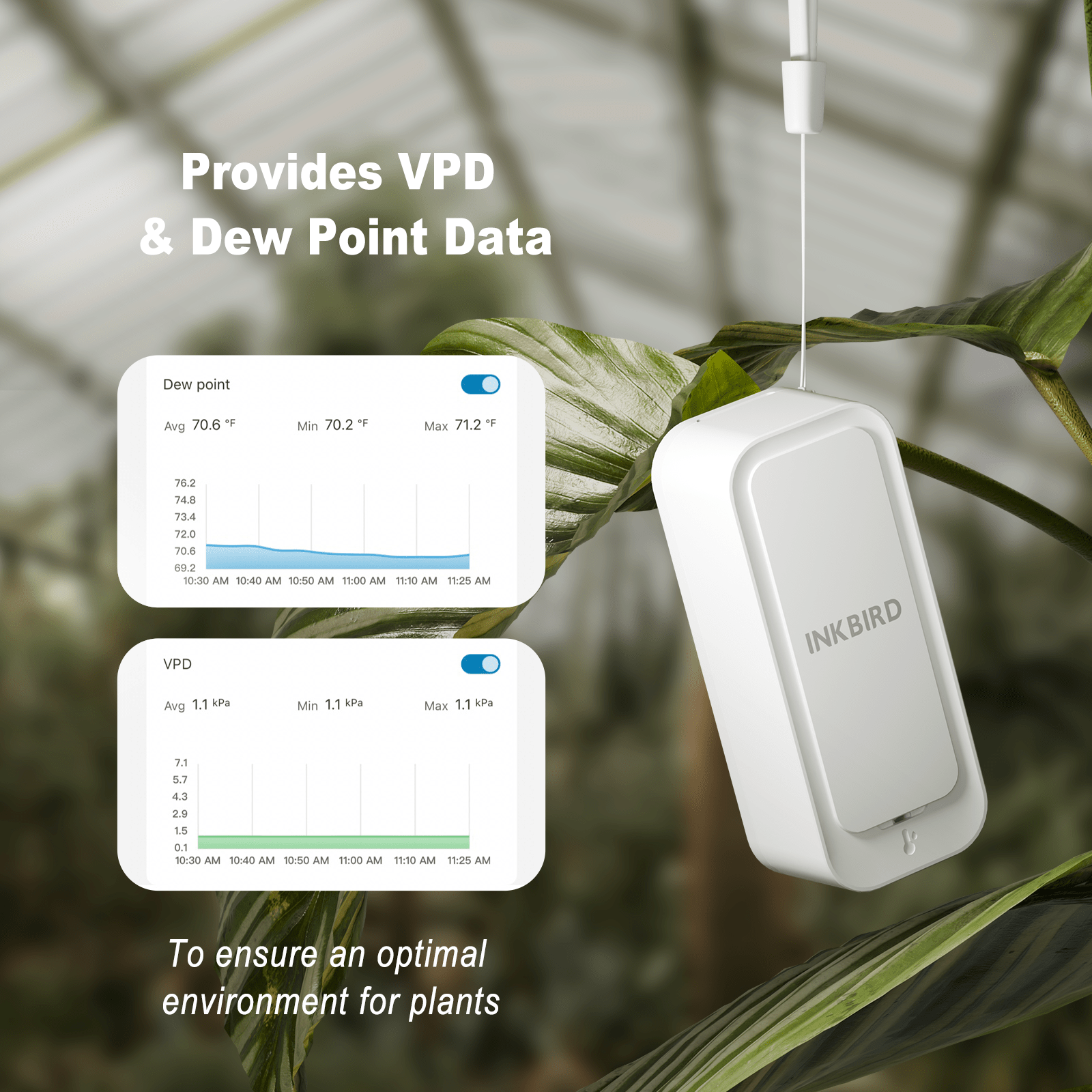 Bluetooth Hygrometer Thermometer ITH 11 B - Wireless Temperature & Humidity Monitor for Home, Greenhouse, Wine Cellar & Baby Room
