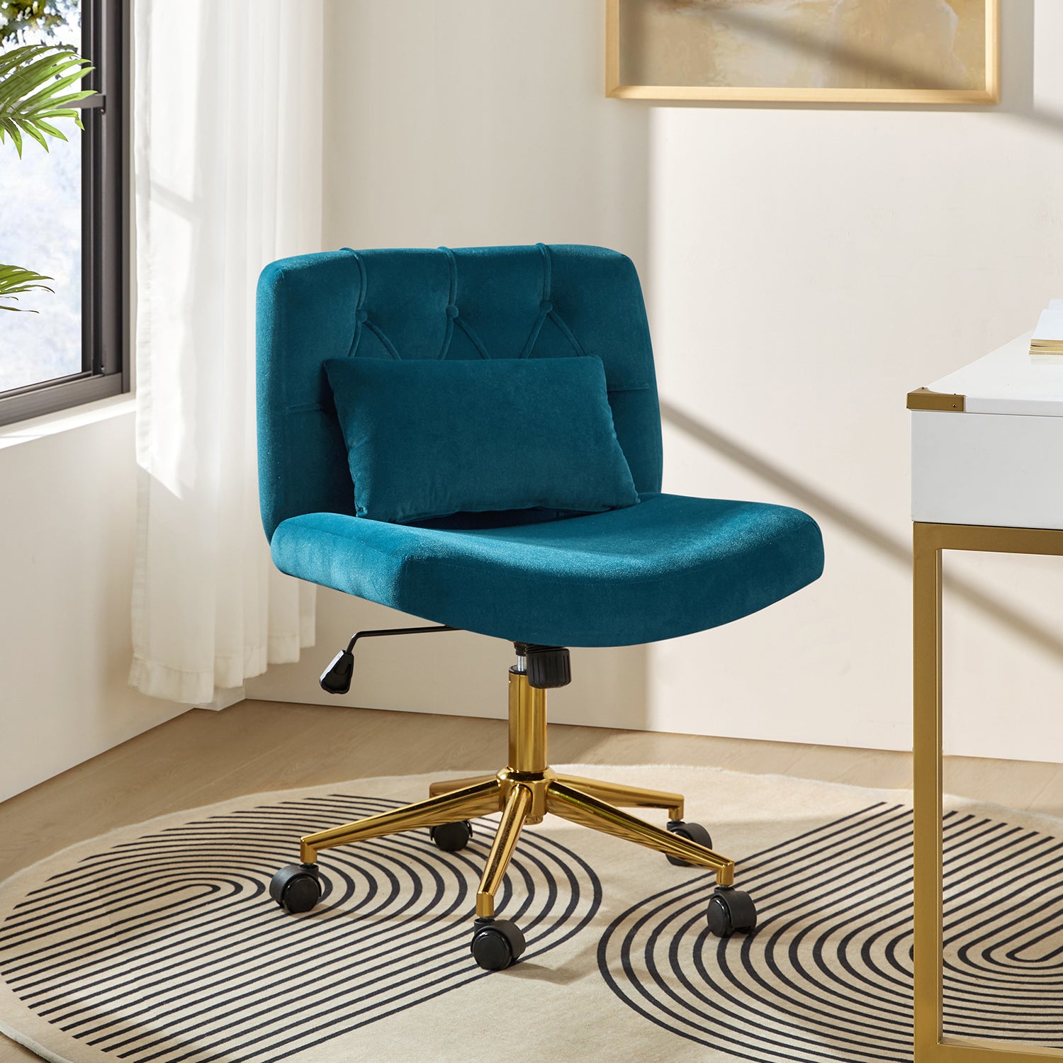Norm Modern Flannel Adjustable Office Chair - Ergonomic Desk Chair for Home & Office Workspace, Perfect for Long Hours of Sitting