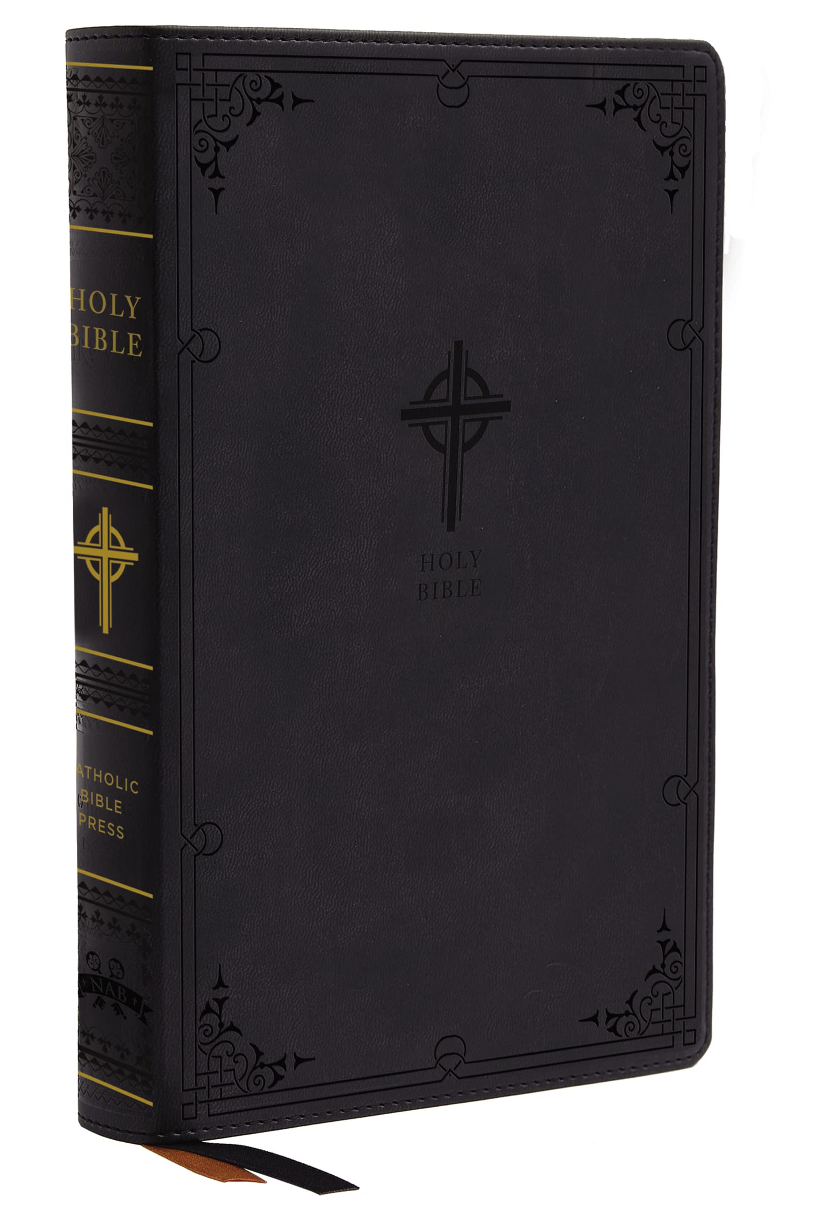 NABRE New American Bible Revised Edition - Catholic Bible Large Print Leathersoft Black with Thumb Index & Comfort Print | Perfect for Daily Devotions, Bible Study & Gift Giving