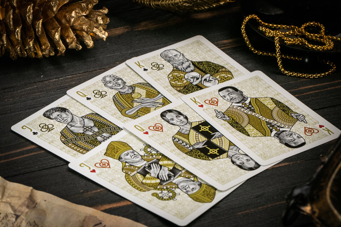 Premium Golden Grace Foiled Edition Cross Playing Cards - Elegant Poker Deck for Magic Tricks, Card Games & Collectibles (Ideal for Parties, Gifts & Cardistry)