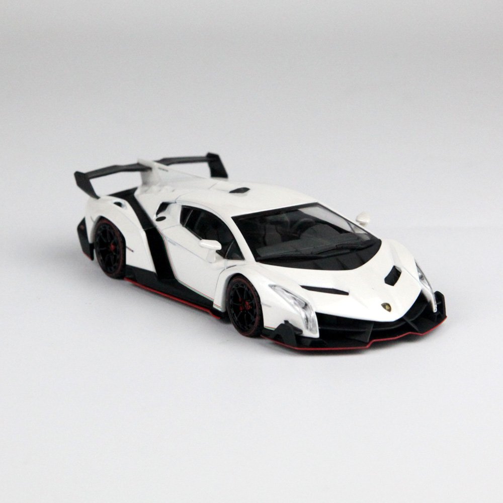 Kyosho 1:43 Scale Diecast Lamborghini Veneno Model Car - White Collectible for Display & Racing Enthusiasts | Perfect for Home Decor, Office Display & Car Collection Showcase