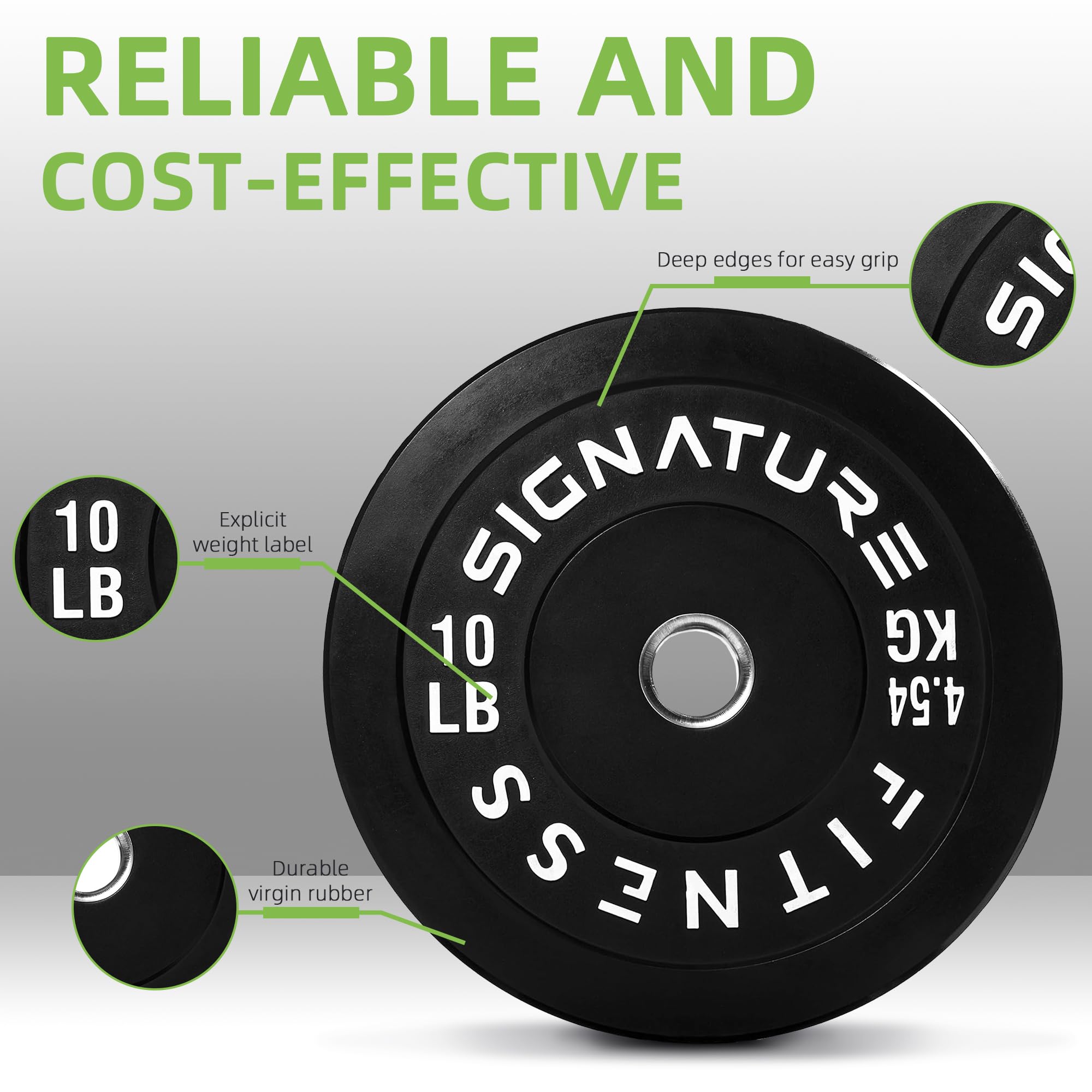 Olympic Bumper Plates 2 Inch - Weight Plates Set for Strength Training, CrossFit & Weightlifting - Pair, Full Set or Combo with 7FT Olympic Barbell - Perfect for Home Gym, Garage Workouts & Professional Training