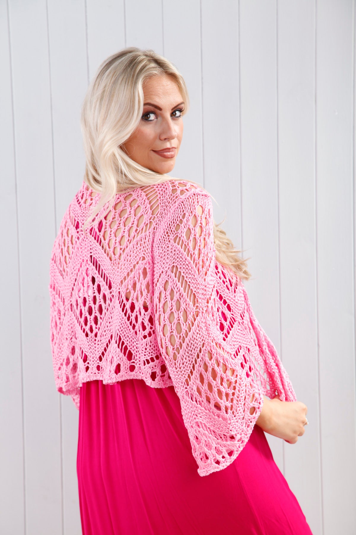 Orlena Women's Cardigan Sweater - Soft Candy Pink Knit Open Front Long Sleeve Wrap Cover Up for Fall & Winter | Perfect for Office, Date Night & Casual Outfits