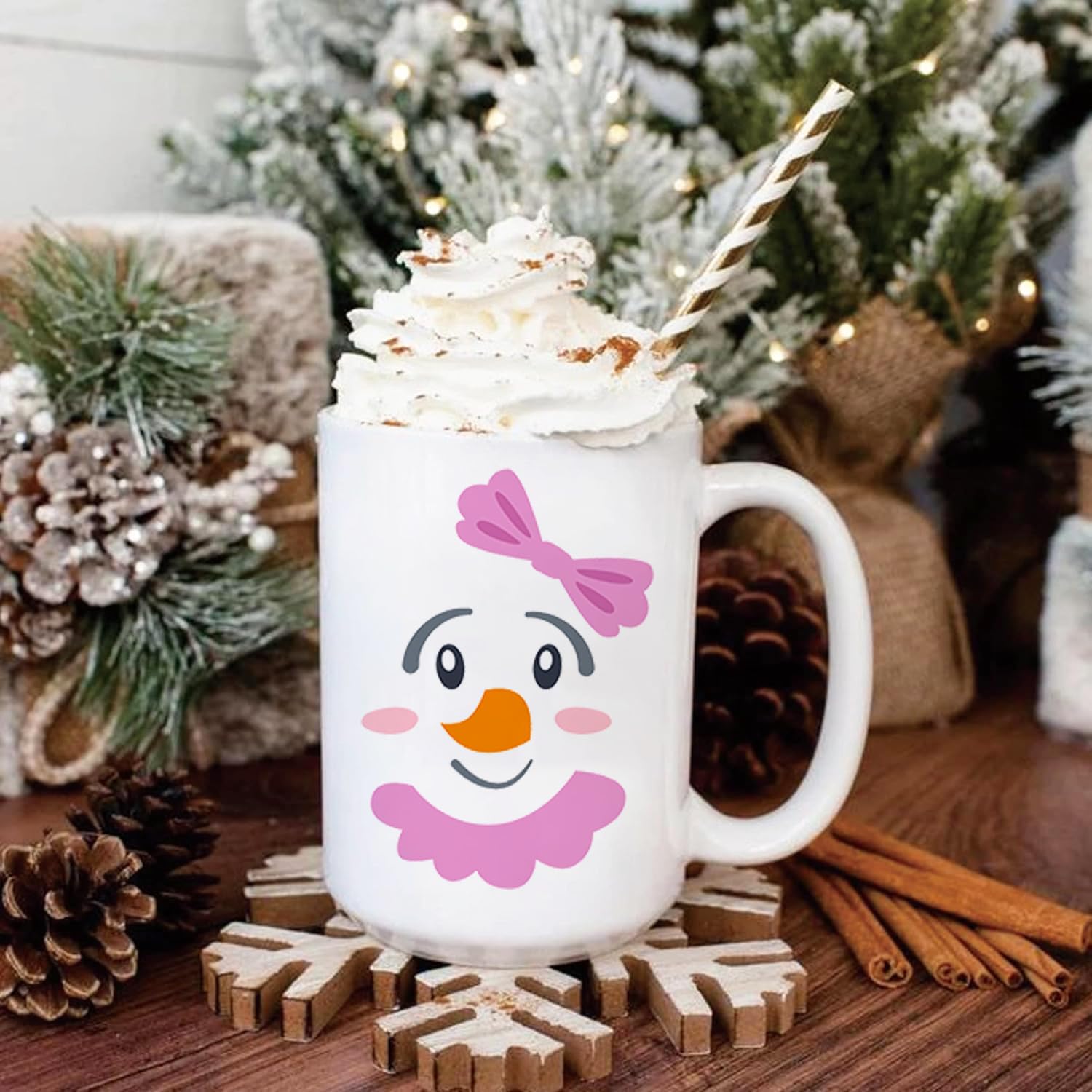 Christmas Snowman Face Wall Stickers - Peel & Stick Holiday Wall Decals for Kids Room, Nursery, Classroom, Door & Window Decor | Festive Winter Home Décor for Bedroom & Furniture