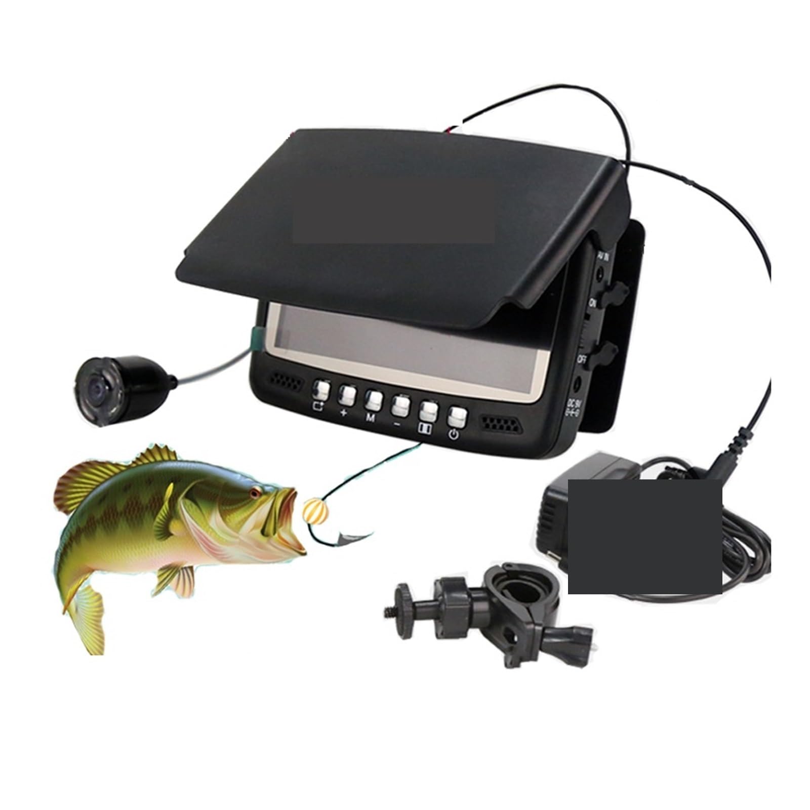 4.3 Inch Underwater Fishing Camera with Monitor - HD Fish Finder & Detection System for Ice, Lake, Sea Fishing | Perfect for Winter Ice Fishing, Boat & Kayak Adventures (15M Cable)