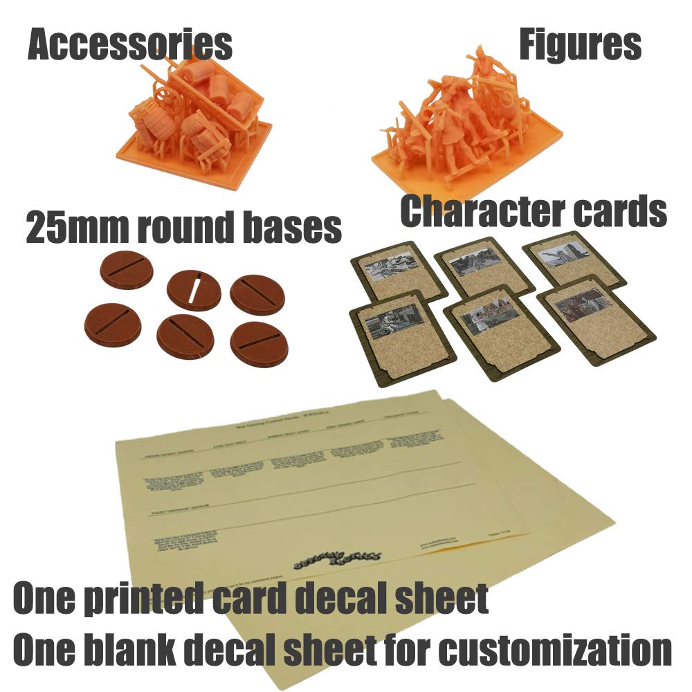 Outland Tactics 28mm Scale Bloody West Cowboy & Terrain Set - Western Themed War Game Miniatures for Tabletop RPG, Wargaming & Diorama Scenes