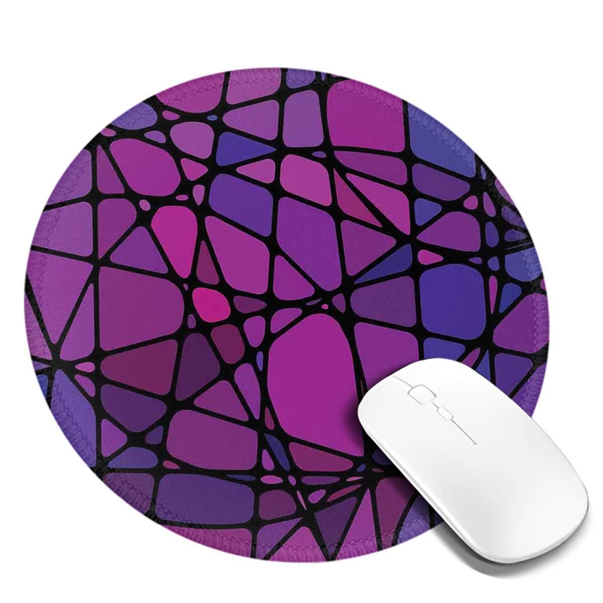 Non-Slip Round Mouse Pad with Rubber Base for Laptop & Computer - Personalized Small Mousepad with Unique Designs for Women, Amorphous Shapes Tile Mouse Mat (7.9×7.9×0.12 inches) - Perfect for Office, Gaming & Home Workspace Accessories