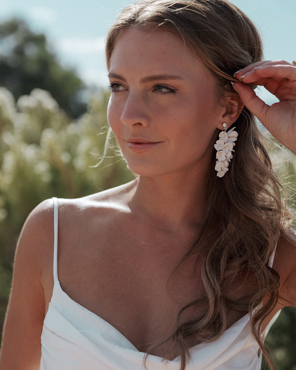 Irena Floral Earrings for Women - Elegant Handmade Dangle Earrings with Flower Design - Perfect for Weddings, Parties & Everyday Wear