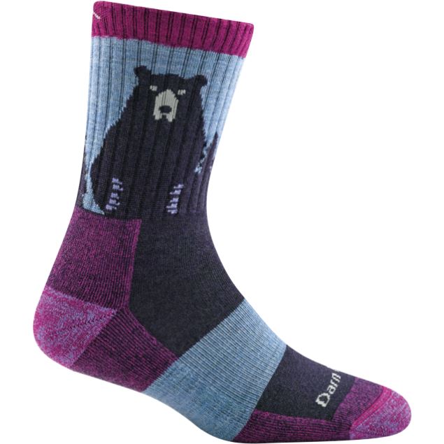 Darn Tough Bear Town Micro Crew Lightweight Hiking Socks for Women - Comfortable & Durable for Outdoor Adventures, Hiking, and Everyday Wear