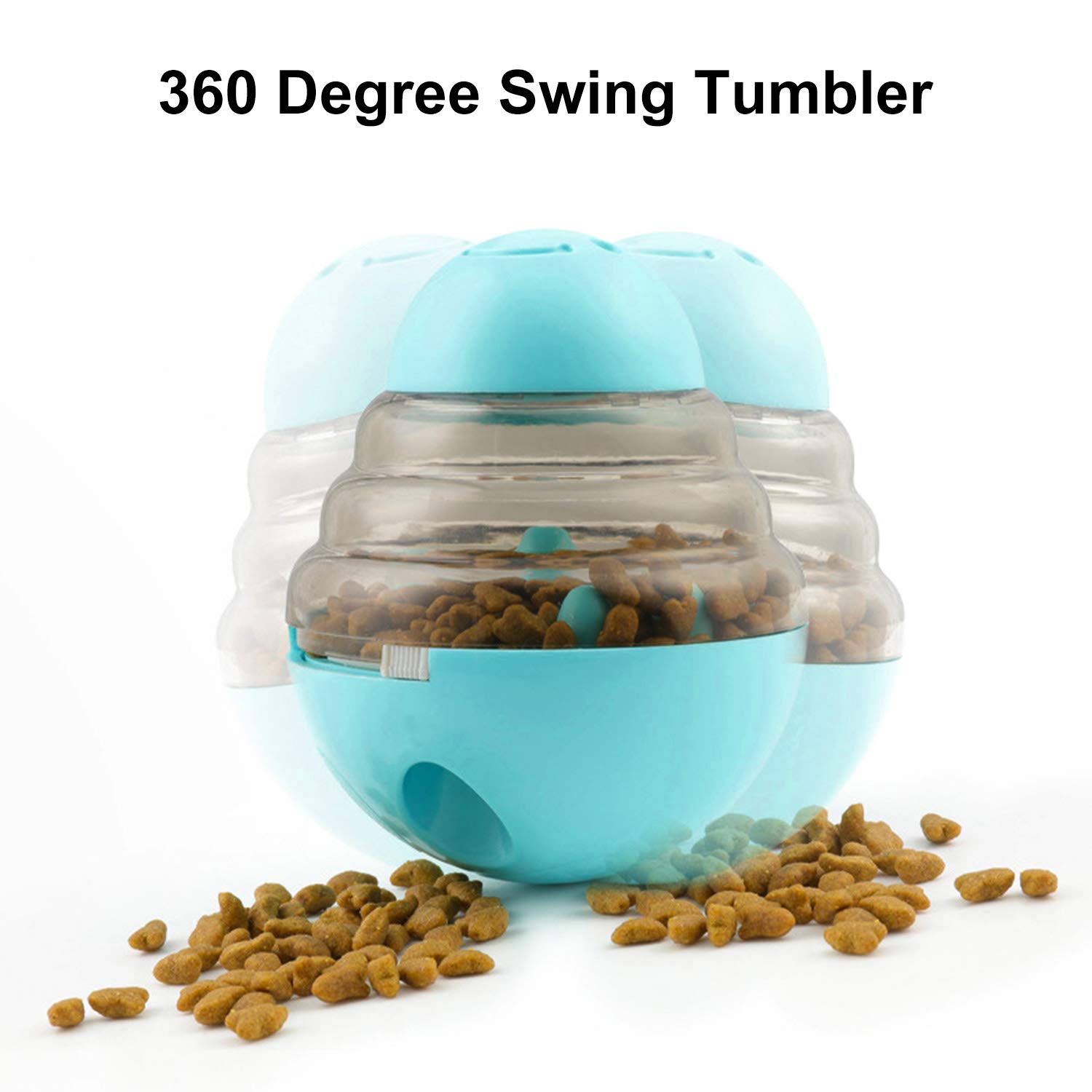 Guardians Treat Dispensing Dog Toy - Slow Feeder Ball for Dogs & Cats | Interactive IQ Boosting Chase Toy | Pet Food Puzzle Dispenser (Blue) - Perfect for Mealtime Enrichment & Indoor Play