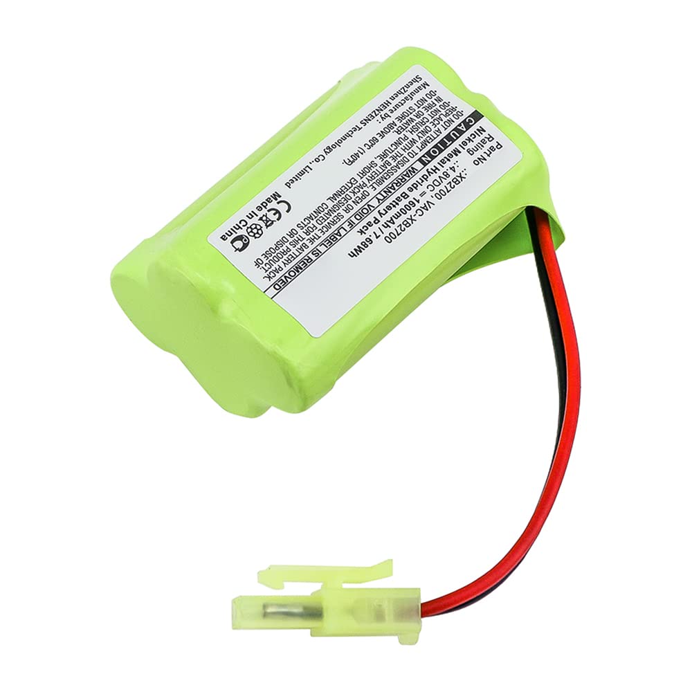 Synergy Digital Replacement Vacuum Cleaner Battery for Shark XB2700 - Ni-MH 4.8V 1600mAh | Compatible with Shark Cordless Vacuums | Perfect for Home Cleaning, Car Detailing & Pet Hair Removal