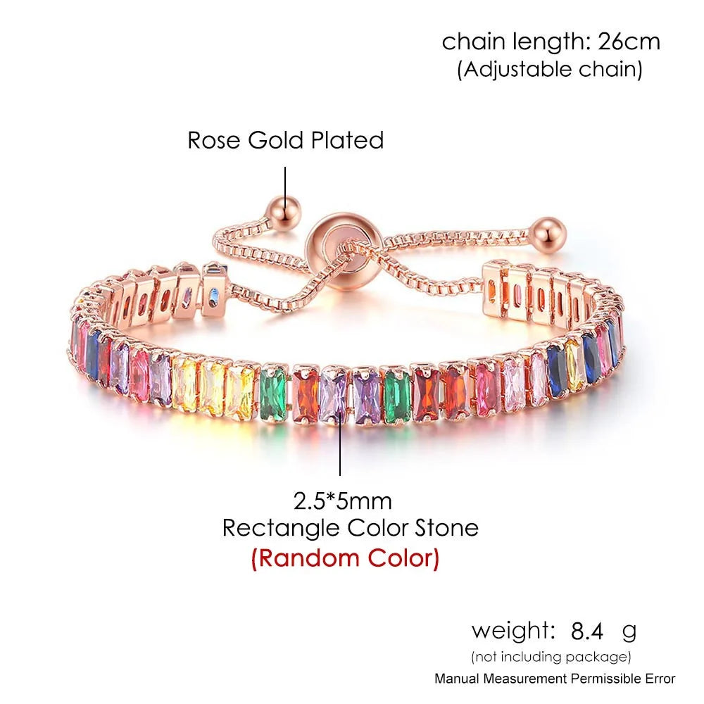 Premium Crystal Tennis Bracelet - Elegant & Sparkling Jewelry for Women | Perfect for Weddings, Parties & Special Occasions