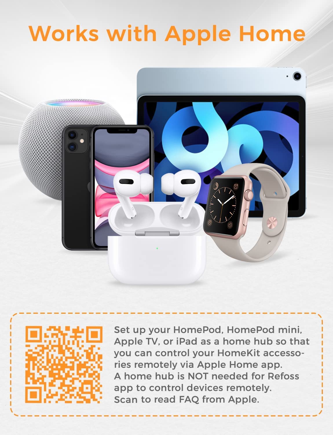 Refoss 4-Pack Smart WiFi Outlet - Compatible with Apple HomeKit, Alexa, Google Assistant & Siri - 15A Timer & App Remote Control for Home Automation - Perfect for Smart Lighting, Appliances & Energy Saving