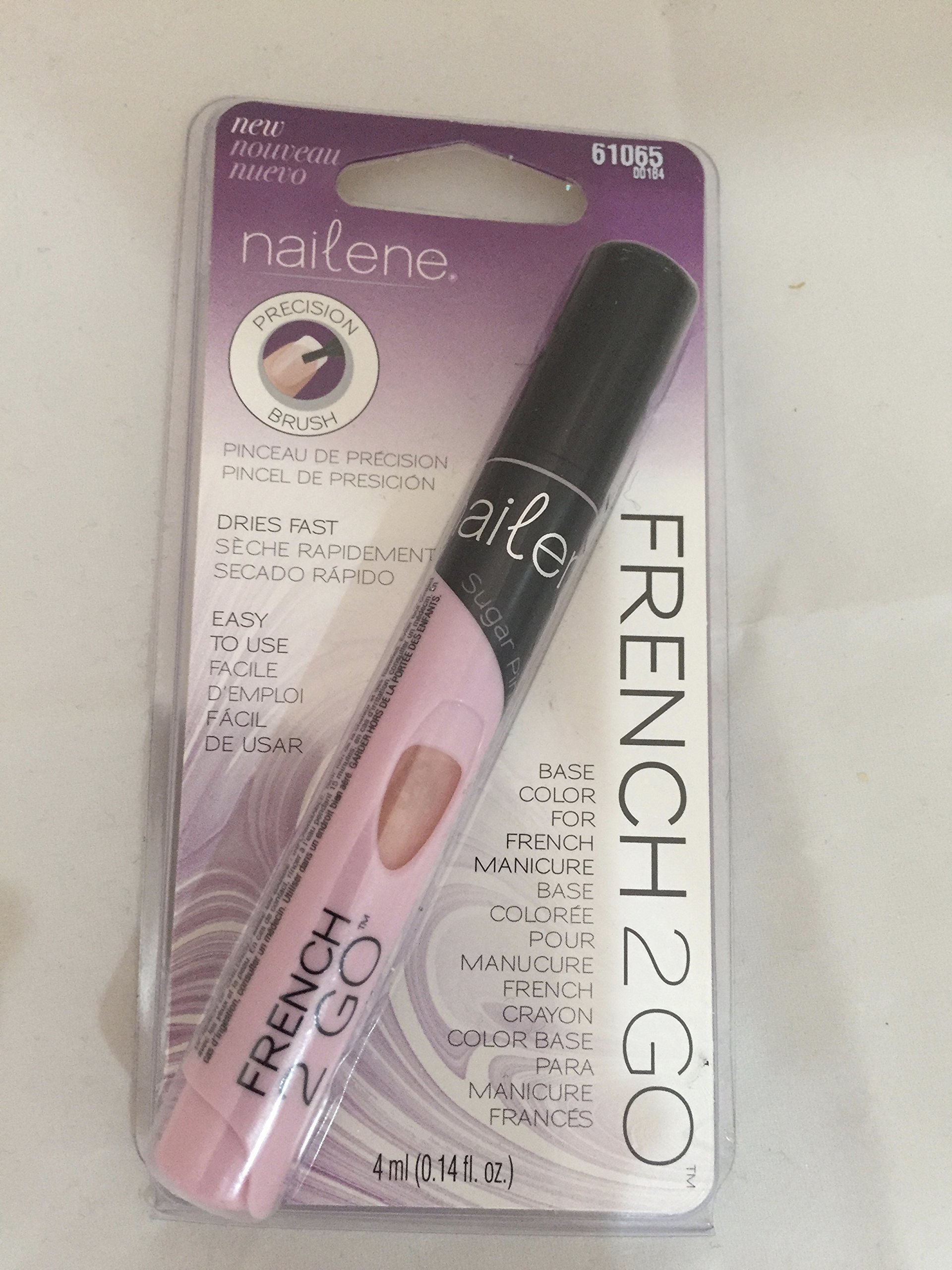 Nailene French 2 Go Pen - Pink/Rose 61065 | Quick & Easy French Manicure Kit | Perfect for Home Nail Art & Salon-Quality Results
