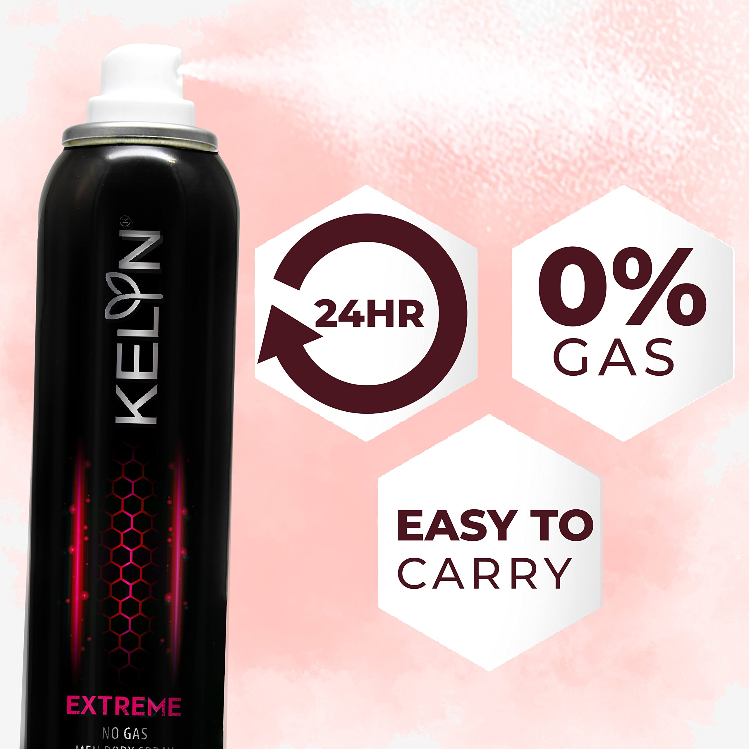 KELYN Extreme No Gas Deodorant for Men - 48H Long Lasting Fragrance Body Spray, Aluminum Free & Refreshing Scent, Ideal for Gym, Work & Daily Use - 150ml (Pack of 1) - Perfect Gift for Men & Teen Boys
