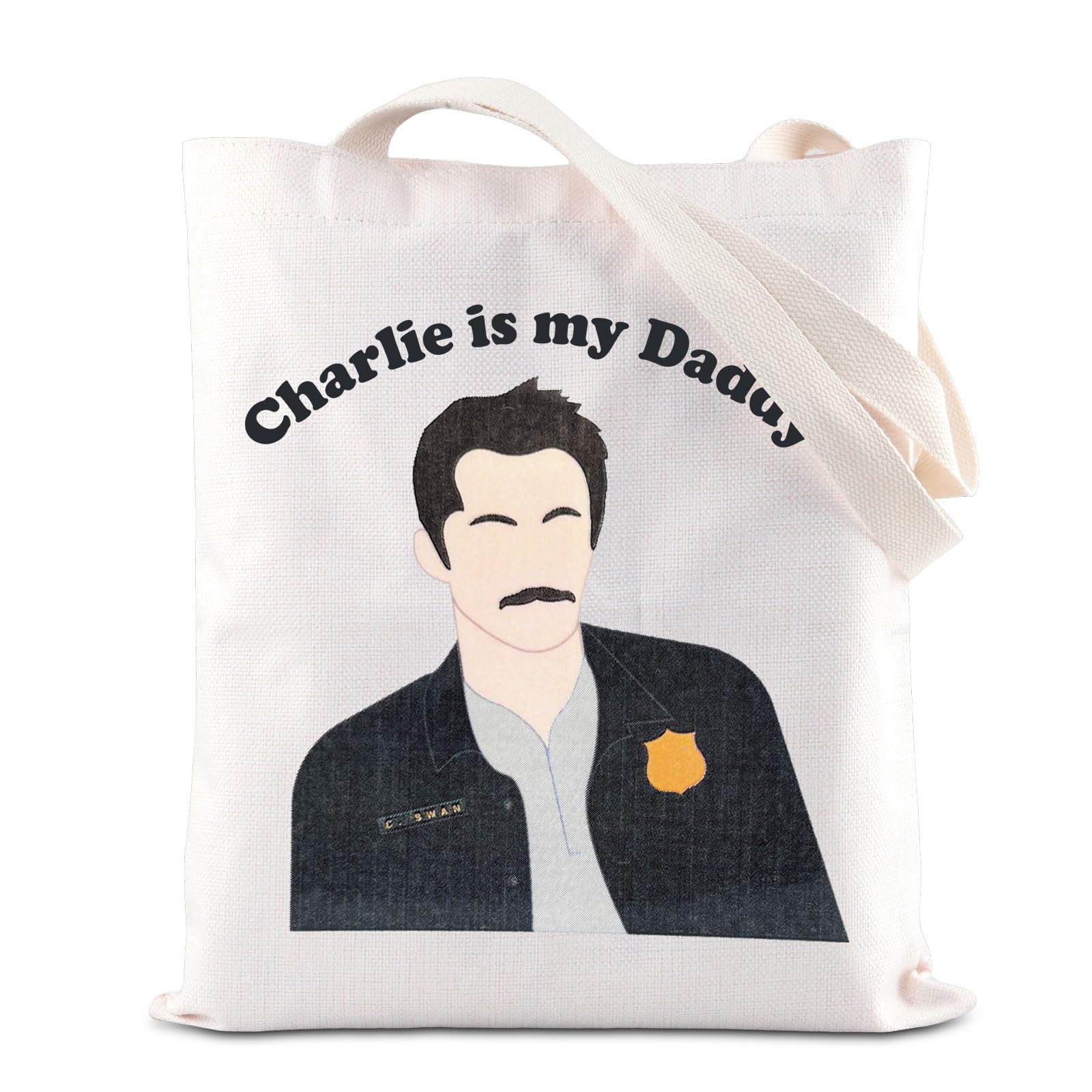 KUIYAI Vampire TV Show Inspired Tote Bag - Vampire Lovers Movie Character Gift for Charlie Fans - Charlie Is My Daddy Canvas Bag - Perfect for Conventions, Halloween & Vampire-Themed Parties