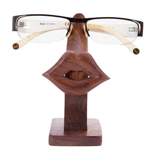 Premium Wooden Eyeglass Holder - Nirvana Class Lip Design Spectacle Stand | Stylish Sunglass & Eyewear Display Organizer for Home, Office, and Retail Store Decor