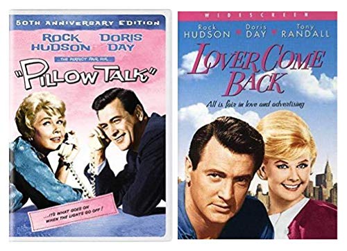 Classic Doris Day Movies DVD 2-Pack - Pillow Talk & Lover Come Back | Romantic Comedy Collection | Perfect for Movie Nights & Vintage Film Lovers