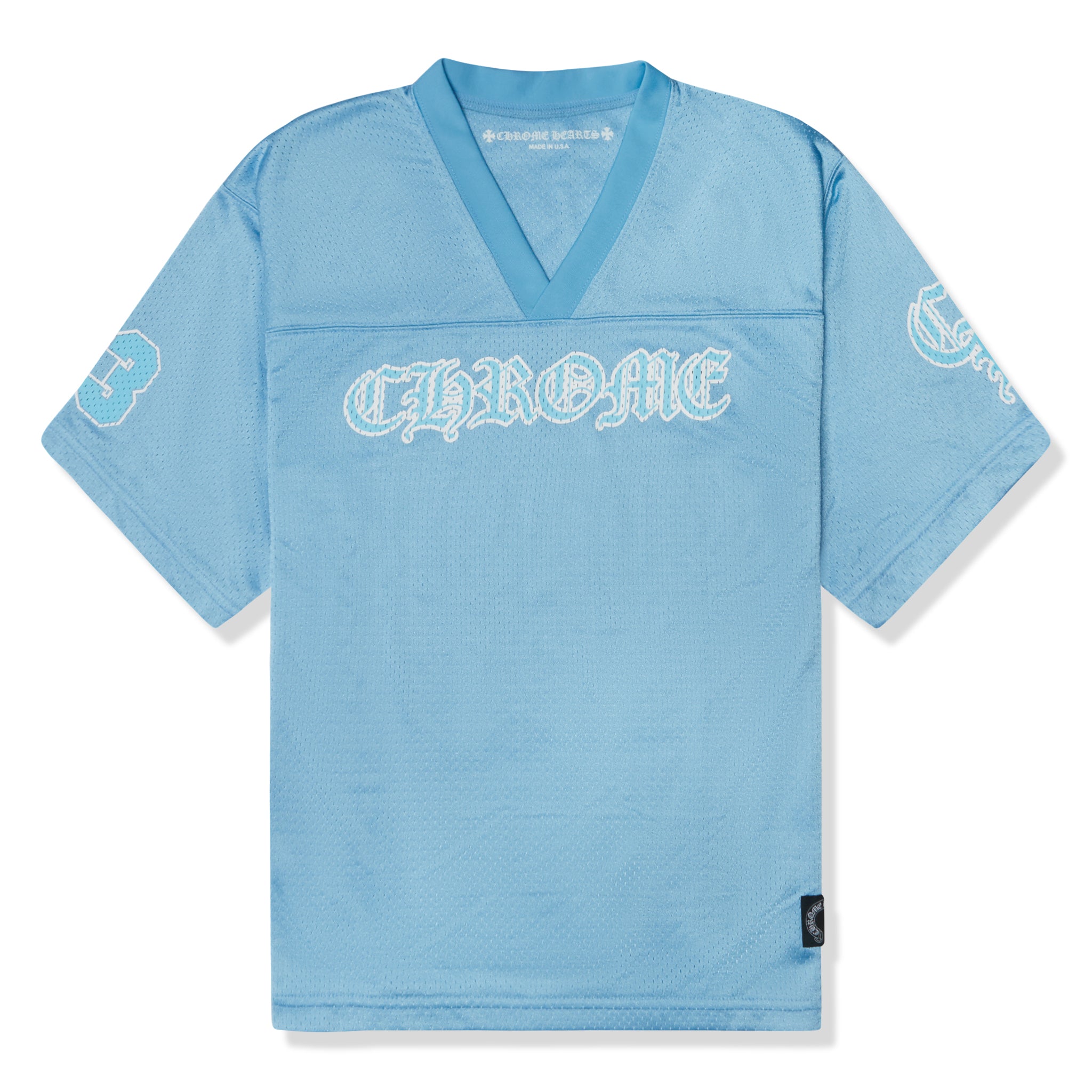 Chrome Hearts Stadium Mesh Short Sleeve Blue Jersey for Men - Trendy Streetwear Fashion Top for Casual Outfits & Summer Wear