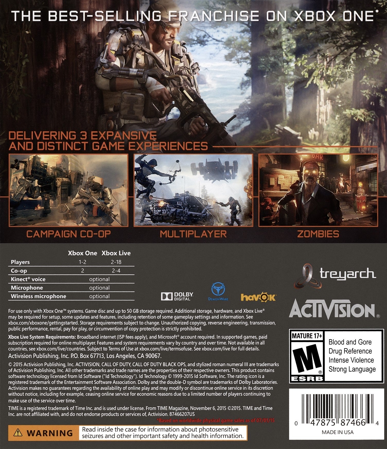 Call of Duty: Black Ops III Standard Edition - PS4/Xbox One/PC Game | First-Person Shooter Action | Perfect for Multiplayer Battles & Zombie Mode