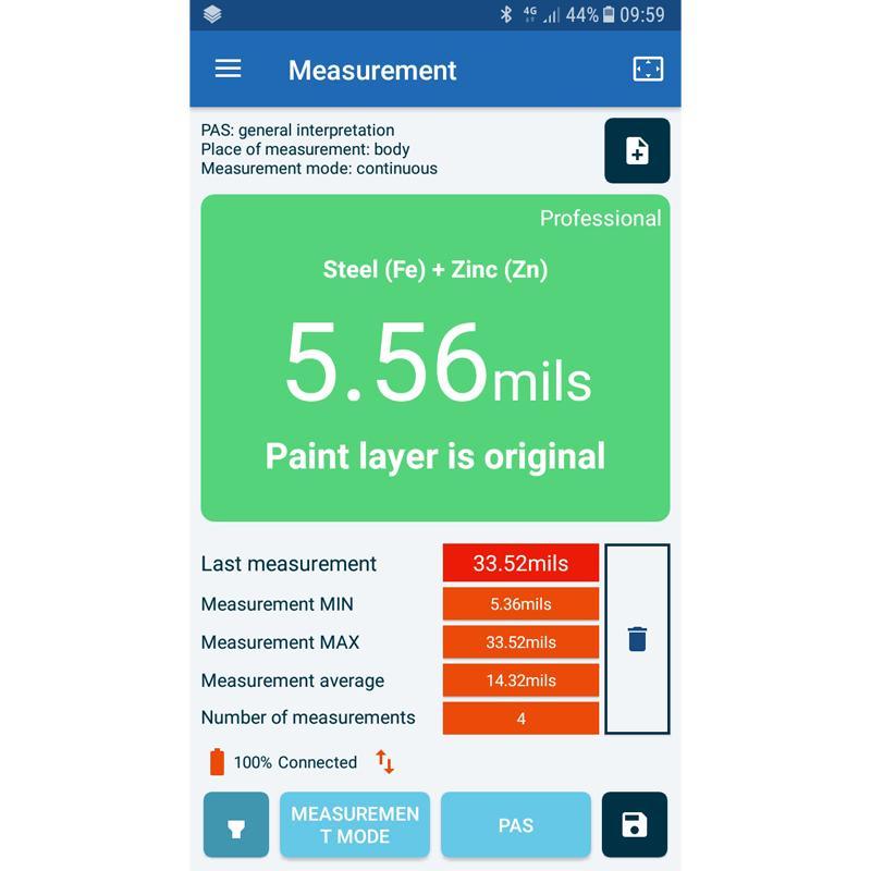 NEX Diag NexPTG Professional Paint Thickness Gauge - Automotive & Industrial Coating Measurement Tool for Car Detailing, Body Shops & Quality Control