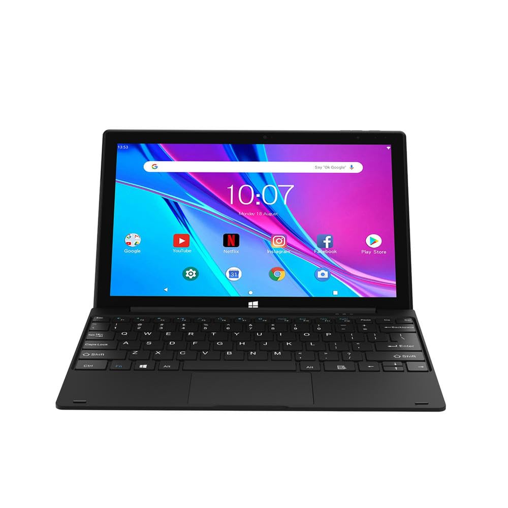 10 Inch RKEBK Tablet with Keyboard - Dual SIM Portable Computer for Work, Study, and Entertainment