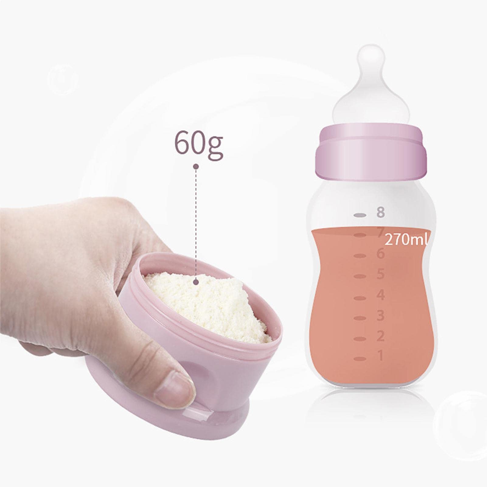 Eteslot PW TOOLS 4-Layer Portable Formula Dispenser - Leak-Proof Baby Milk Powder Container & Travel Snack Storage - Perfect for On-the-Go Feeding, Daycare, and Family Outings
