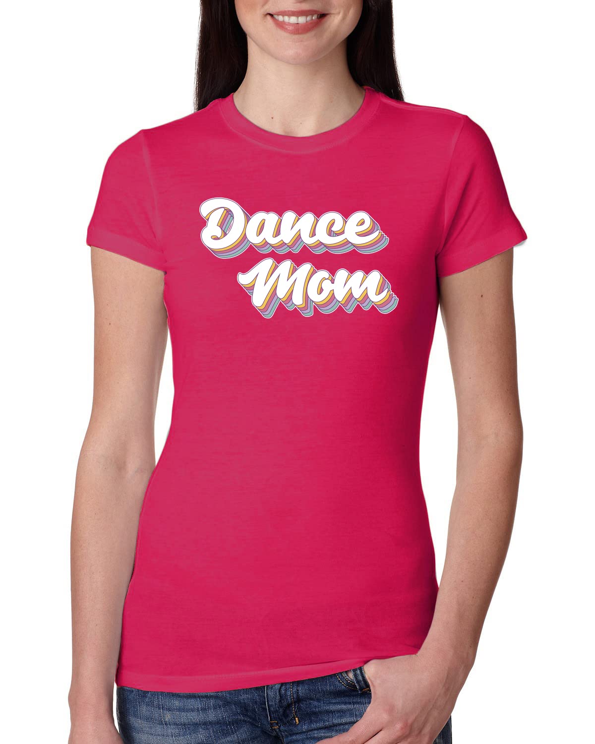 Wild Bobby Dance Mom Girl Sports Women's Slim Fit Junior Tee - Trendy Athletic Top for Dance Practice, Gym Workouts & Casual Wear