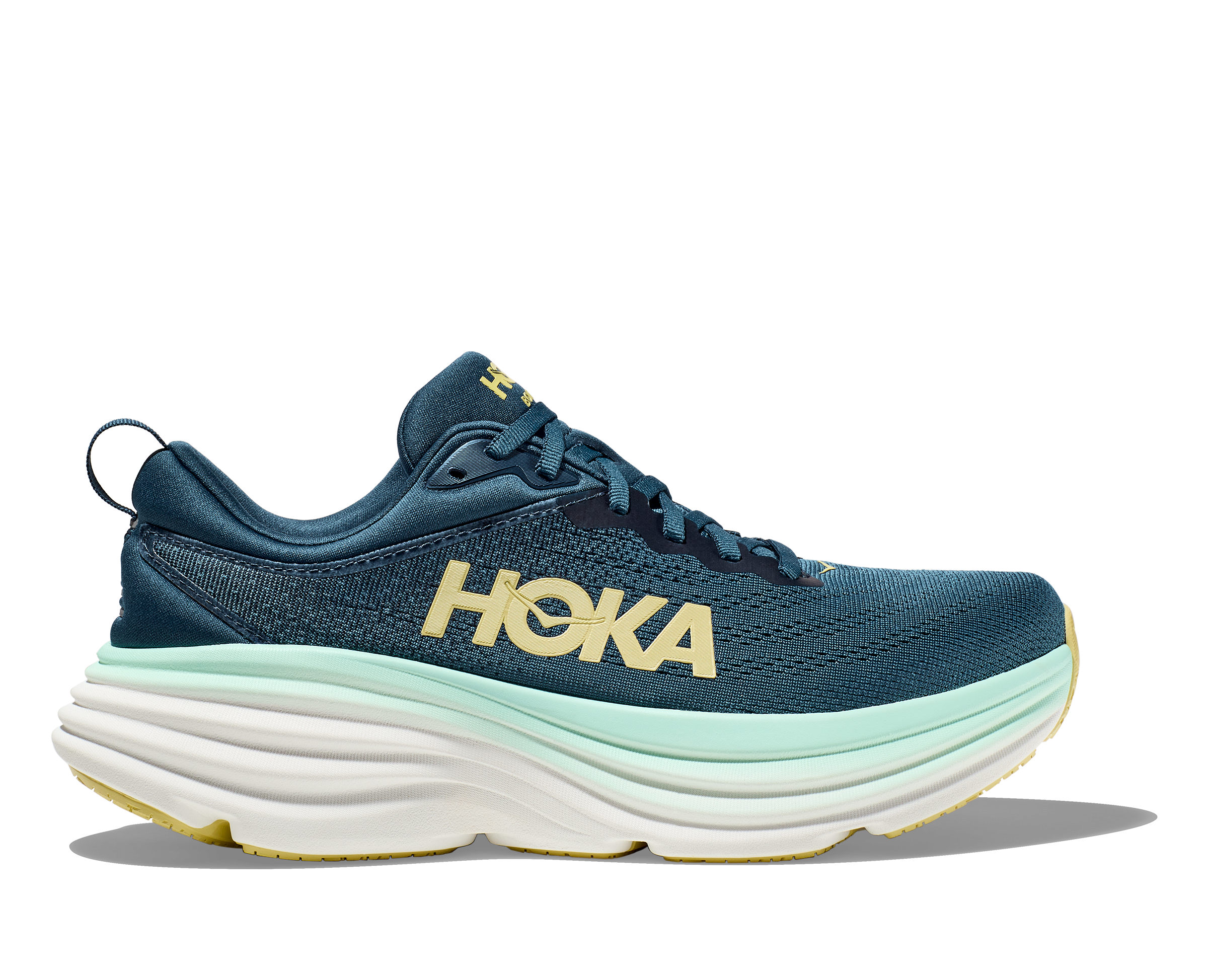 HOKA Bondi 8 Running Shoes for Men - Cushioned Road Running Sneakers with Maximum Comfort for Marathon, Jogging & Daily Wear