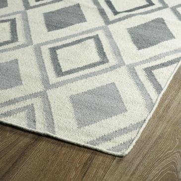 Kaleen Glam Area Rug - Soft Plush Grey Shag Carpet 3'6