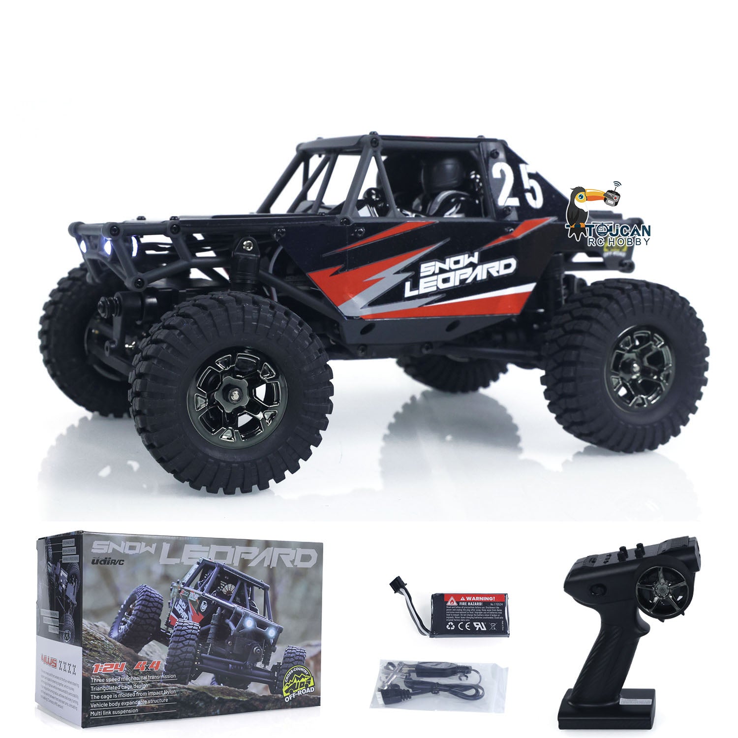 UdiRC UCX2405PRO 1/24 Scale 2.4Ghz 4WD RC Rock Crawler with Brushless Motor & ESC - Ready-to-Run Off-Road Remote Control Car Toy - Fast Free Shipping - Perfect for Indoor/Outdoor Crawling & Backyard Adventures
