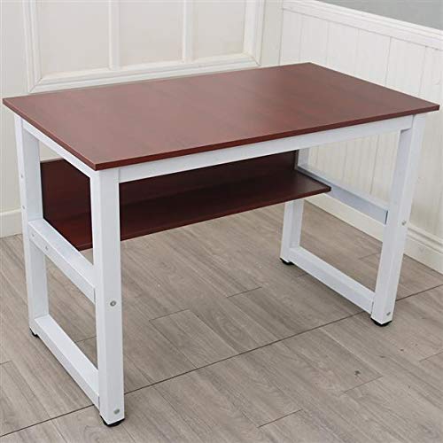 110cm Modern Wooden Computer Desk with Shelves - Home Office Desk for Workstation, Study & Gaming - Ergonomic Design for Comfort & Productivity