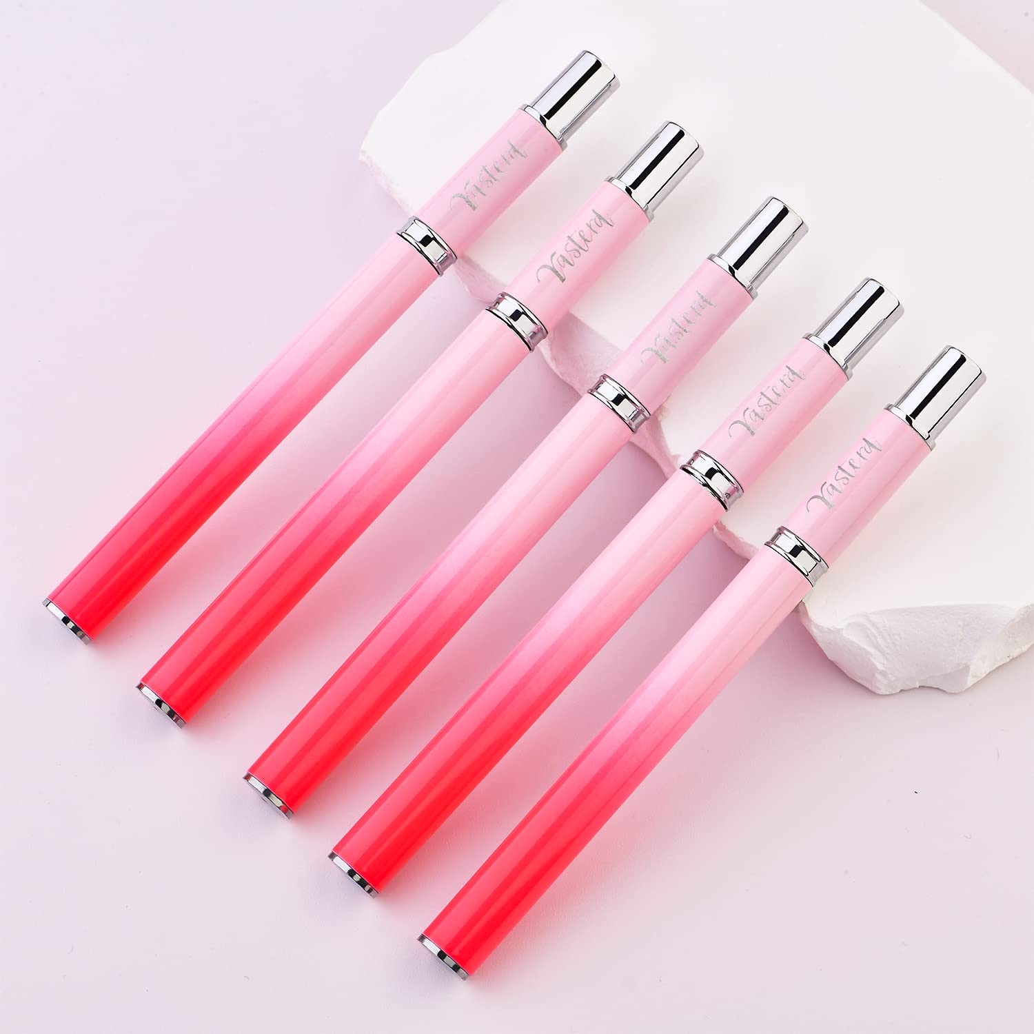 Yasterd Professional Nail Art Brush Set - 5pcs Fine Detail Brushes for Gel Polish, Acrylic Nails & Intricate Designs (7/9/14/20/25mm) | Perfect for Salon, Home Manicures & DIY Nail Artists