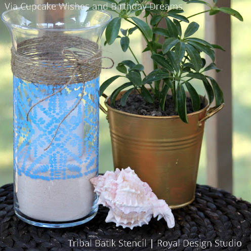 Tribal Batik Allover Craft Stencil - DIY Fabric Painting, Wall Art, and Home Decor Stencil for Scrapbooking, Card Making, and Mixed Media Projects